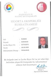 Sigorta Eksperliği Belgeleri