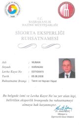 Sigorta Eksperliği Belgeleri